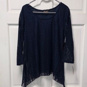Absolutely Famous Navy Blouse